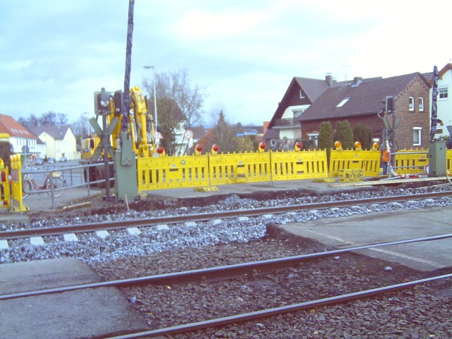 Bauarbeiten Bahnhof Hattorf am Harz November 2008