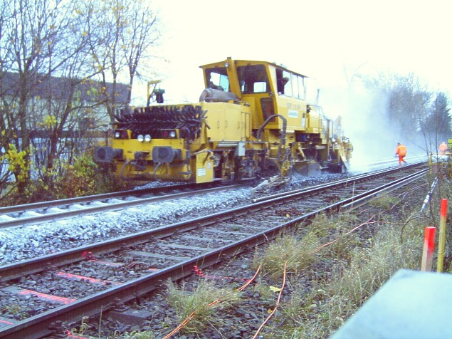 Bauarbeiten Bahnhof Hattorf am Harz November 2008